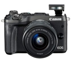 CANON EOS M6 Mirrorless Camera with 15-45 mm f/3.5-6.3 Wide-angle Zoom Lens - Black